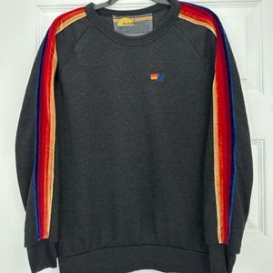 Aviator Nation Velvet Stripe Crew Sweatshirt